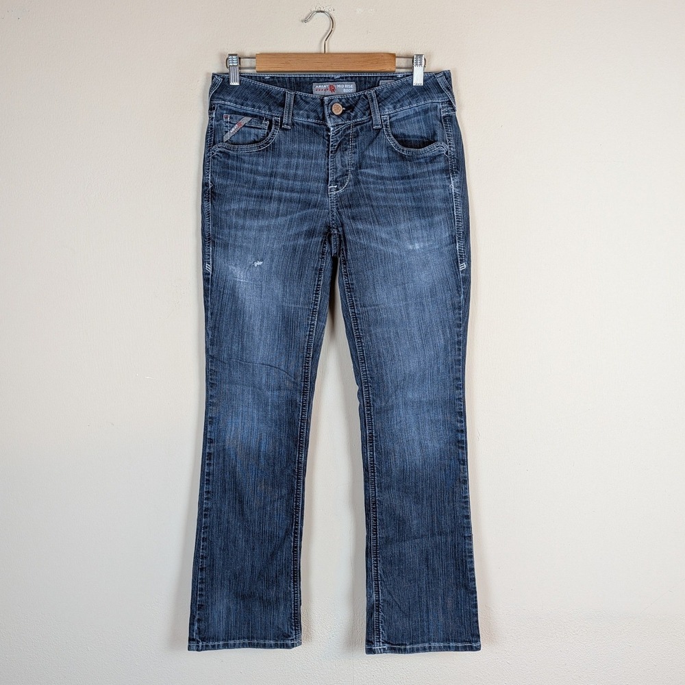 Ariat Jeans 28 Regular Blue Denim Midrise Boot Cut Flame Resistant 10026006